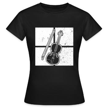 Violin Violinist Violinist - Women's T-Shirt - black - Front - AI Model Female 172 dark (172cm)