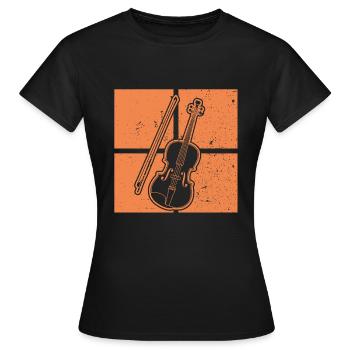 Violin Violinist Violinist - Women's T-Shirt - black - Front - AI Model Female 172 dark (172cm)