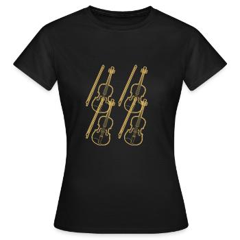 Violin Violinist Violinist - Women's T-Shirt - black - Front - AI Model Female 172 dark (172cm)