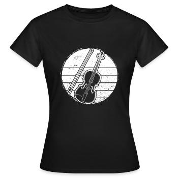 Violin Violinist Violinist - Women's T-Shirt - black - Front - AI Model Female 172 dark (172cm)