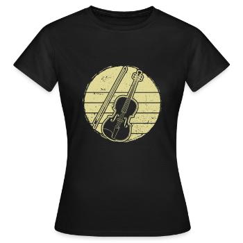 Violin Violinist Violinist - Women's T-Shirt - black - Front - AI Model Female 172 dark (172cm)