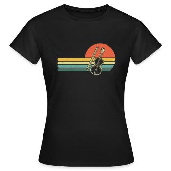 Violin Violinist Violinist - Women's T-Shirt - black - Front - AI Model Female 172 dark (172cm)