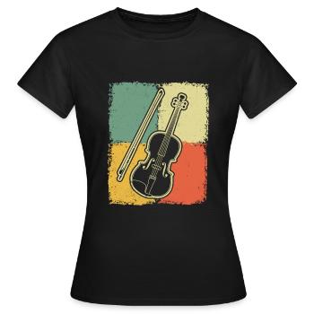 Violin Violinist Violinist - Women's T-Shirt - black - Front - AI Model Female 172 dark (172cm)