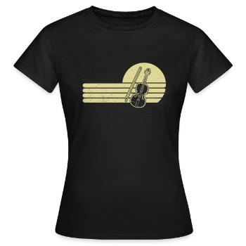 Violin Violinist Violinist - Women's T-Shirt - black - Front - AI Model Female 172 dark (172cm)