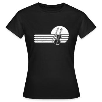 Violin Violinist Violinist - Women's T-Shirt - black - Front - AI Model Female 172 dark (172cm)