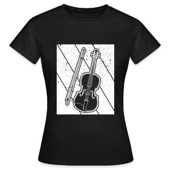 Violin Violinist Violinist - Women's T-Shirt - black - Front - AI Model Female 172 dark (172cm)
