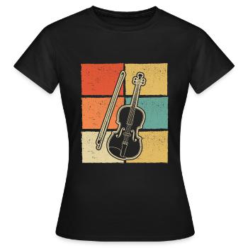 Violin Violinist Violinist - Women's T-Shirt - black - Front - AI Model Female 172 dark (172cm)