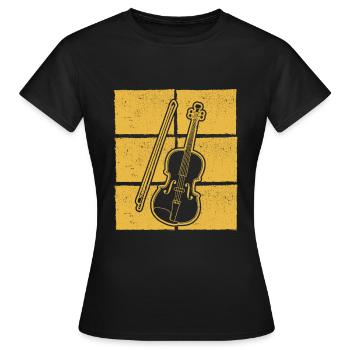 Violin Violinist Violinist - Women's T-Shirt - black - Front - AI Model Female 172 dark (172cm)