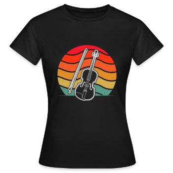 Violin Violinist Violinist - Women's T-Shirt - black - Front - AI Model Female 172 dark (172cm)
