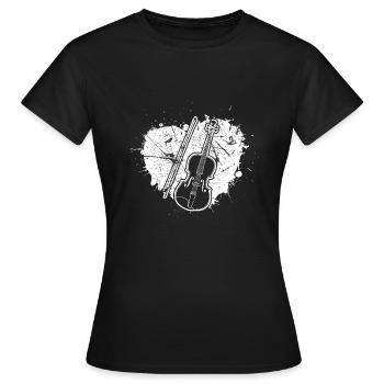 Violin Violinist Violinist - Women's T-Shirt - black - Front - AI Model Female 172 dark (172cm)