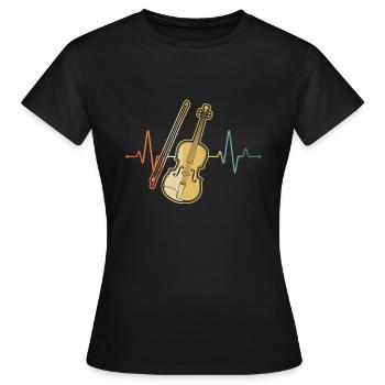 Violin Violinist Violinist - Women's T-Shirt - black - Front - AI Model Female 172 dark (172cm)