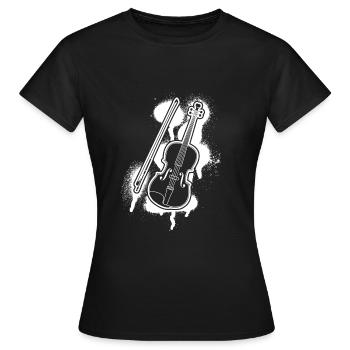 Violin Violinist Violinist - Women's T-Shirt - black - Front - AI Model Female 172 dark (172cm)