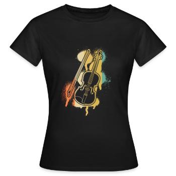 Violin Violinist Violinist - Women's T-Shirt - black - Front - AI Model Female 172 dark (172cm)