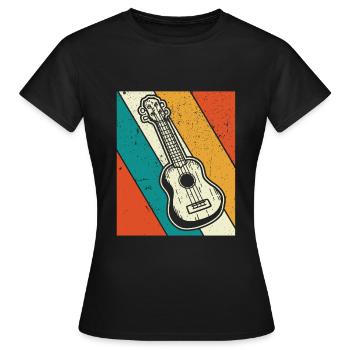Ukulélé Joueur de ukulélé Ukuléléliste - T-shirt Femme - noir - Devant - AI Model Female 172 dark (172cm)