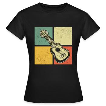 Ukulélé Joueur de ukulélé Ukuléléliste - T-shirt Femme - noir - Devant - AI Model Female 172 dark (172cm)