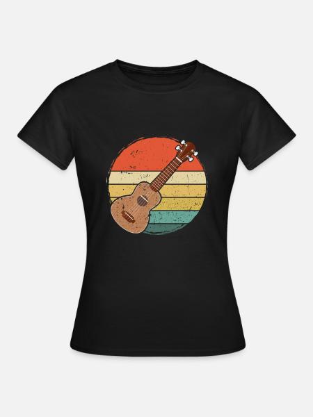 Ukulélé Joueur de ukulélé Ukuléléliste - T-shirt Femme - noir