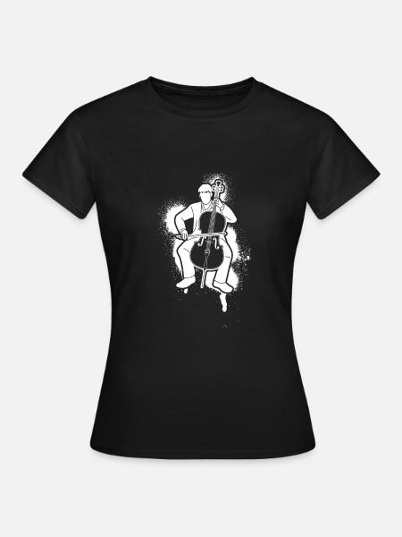 Cello Cellospieler Cellist - Frauen T-Shirt - Schwarz
