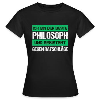 Resistant Philosopher - Women's T-Shirt - black - Front - AI Model Female 172 dark (172cm)