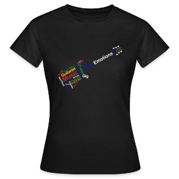 Guitar Emotions, Guitar Festival Concert Open Air - Women's T-Shirt - black - Front - AI Model Female 172 dark (172cm)