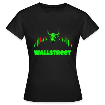 Wall Street - T-shirt Femme - noir - Devant - AI Model Female 172 dark (172cm)