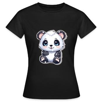Very Cute Baby Panda Bear - Frauen T-Shirt - Schwarz - Vorne - AI Model Female 172 dark (172cm)
