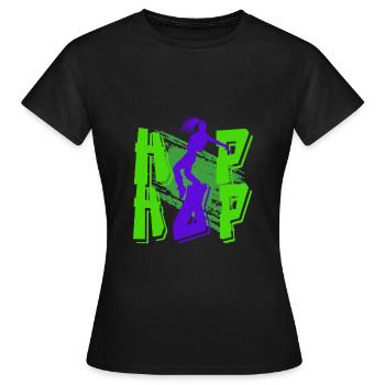 Danseuse, danseuse, illustration, danseuse, graffiti - T-shirt Femme - noir - Devant - AI Model Female 172 dark (172cm)