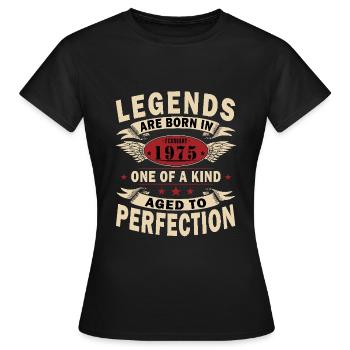 Février 1975 Jubilé Février 1975 Février - T-shirt Femme - noir - Devant - AI Model Female 172 dark (172cm)