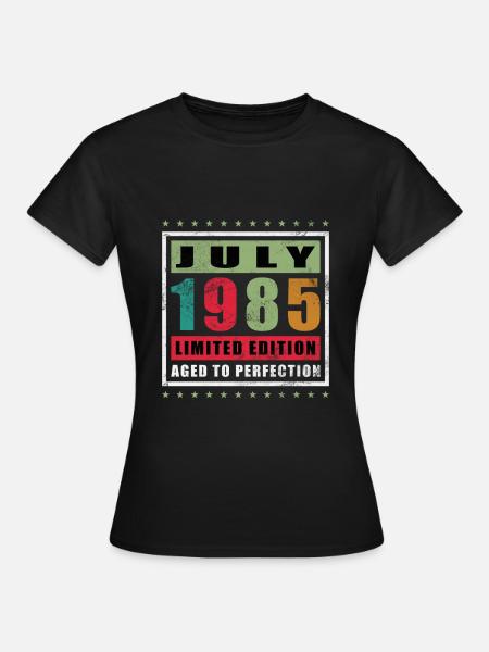 Juli 1985 Geschenk zum 40-jährigen Jubiläum Juli - Dame-T-shirt - sort