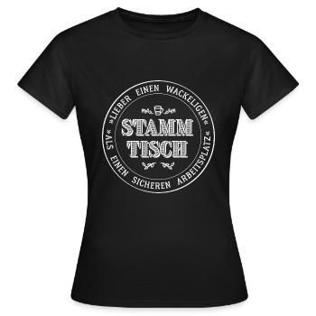 Wappen - Wackeliger Stammtisch - Frauen T-Shirt - Schwarz - Vorne - AI Model Female 172 dark (172cm)