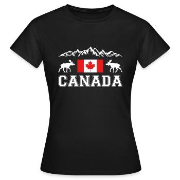 Canada - Frauen T-Shirt - Schwarz - Vorne - AI Model Female 172 dark (172cm)