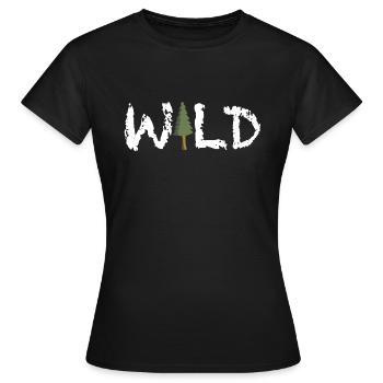 Wild | Wildnis, Tanne, Natur, Wald, Klimawandel - Frauen T-Shirt - Schwarz - Vorne - AI Model Female 172 dark (172cm)