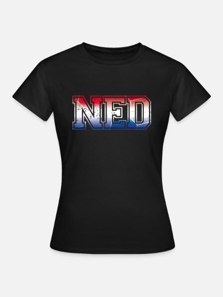 NED Niederlande - Frauen T-Shirt - Schwarz