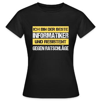 Informaticien résistant - T-shirt Femme - noir - Devant - AI Model Female 172 dark (172cm)