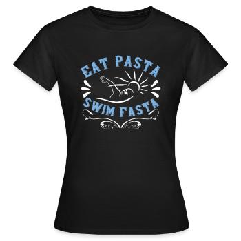 Schwimmen Wasser Spruch Schwimmer - Frauen T-Shirt - Schwarz - Vorne - AI Model Female 172 dark (172cm)