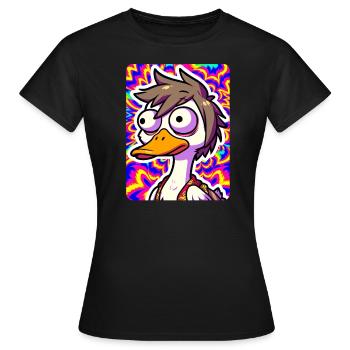 Trippy Goose - Frauen T-Shirt - Schwarz - Vorne - AI Model Female 172 dark (172cm)