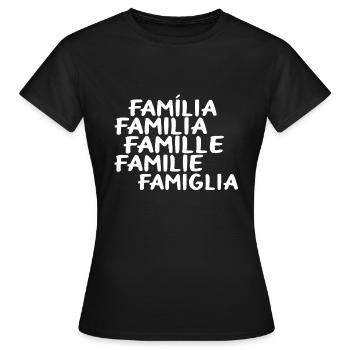 famille - T-shirt Femme - noir - Devant - AI Model Female 172 dark (172cm)