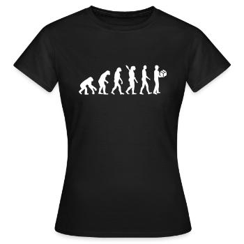 Evolution Messager - T-shirt Femme - noir - Devant - AI Model Female 172 dark (172cm)