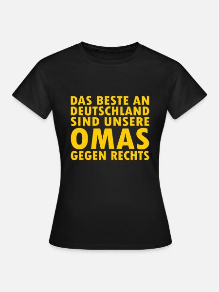 Omas gegen rechts - Frauen T-Shirt - Schwarz