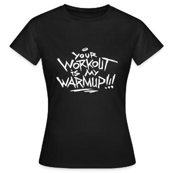 Workout - Frauen T-Shirt - Schwarz - Vorne - AI Model Female 172 dark (172cm)