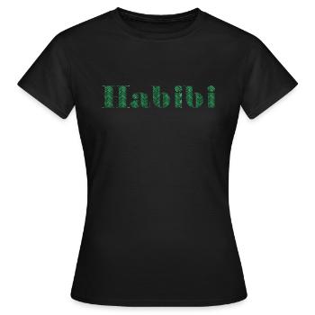 Habibi zellige green chevron - Women's T-Shirt - black - Front - AI Model Female 172 dark (172cm)