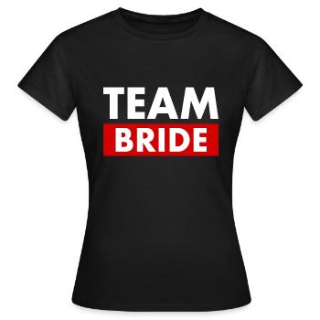 Team bride - Women's T-Shirt - black - Front - AI Model Female 172 dark (172cm)