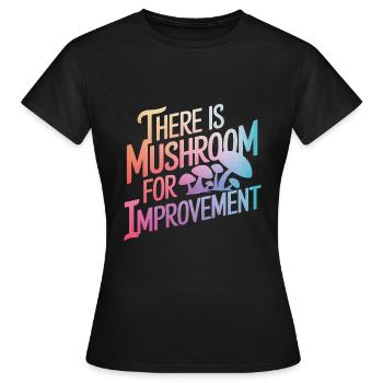 Pilz Pilze Funghi Champignon - Frauen T-Shirt - Schwarz - Vorne - AI Model Female 172 dark (172cm)