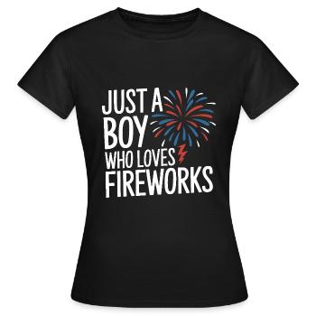 Pyrotechniker Feuerwerk Pyrotechnik - Frauen T-Shirt - Schwarz - Vorne - AI Model Female 172 dark (172cm)