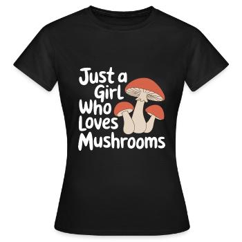 Champignons Champignons Champignon Champignon - T-shirt Femme - noir - Devant - AI Model Female 172 dark (172cm)