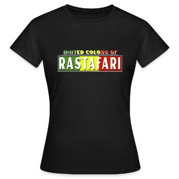Couleurs unis de Rastafari - T-shirt Femme - noir - Devant - AI Model Female 172 dark (172cm)