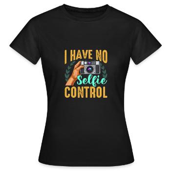 Photographie Je n’ai pas de contrôle de selfie Selfie drôle - T-shirt Femme - noir - Devant - AI Model Female 172 dark (172cm)