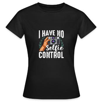 Photographie Je n’ai pas de contrôle de selfie Selfie drôle - T-shirt Femme - noir - Devant - AI Model Female 172 dark (172cm)