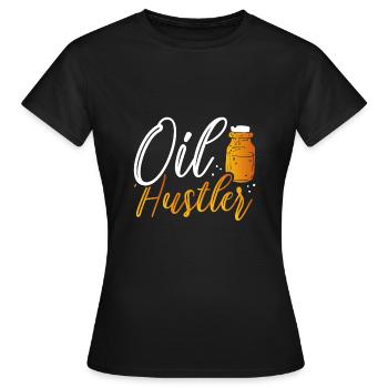 Oil Hustler Gift Huiles essentielles - T-shirt Femme - noir - Devant - AI Model Female 172 dark (172cm)