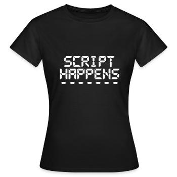 Le script de programmation informatique se produit Programmeur - T-shirt Femme - noir - Devant - AI Model Female 172 dark (172cm)