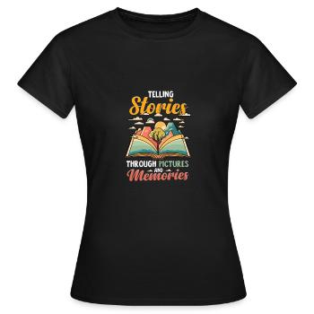 Raconter des histoires Trhough Images et souvenirs - T-shirt Femme - noir - Devant - AI Model Female 172 dark (172cm)